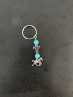 Riding with faith keychain