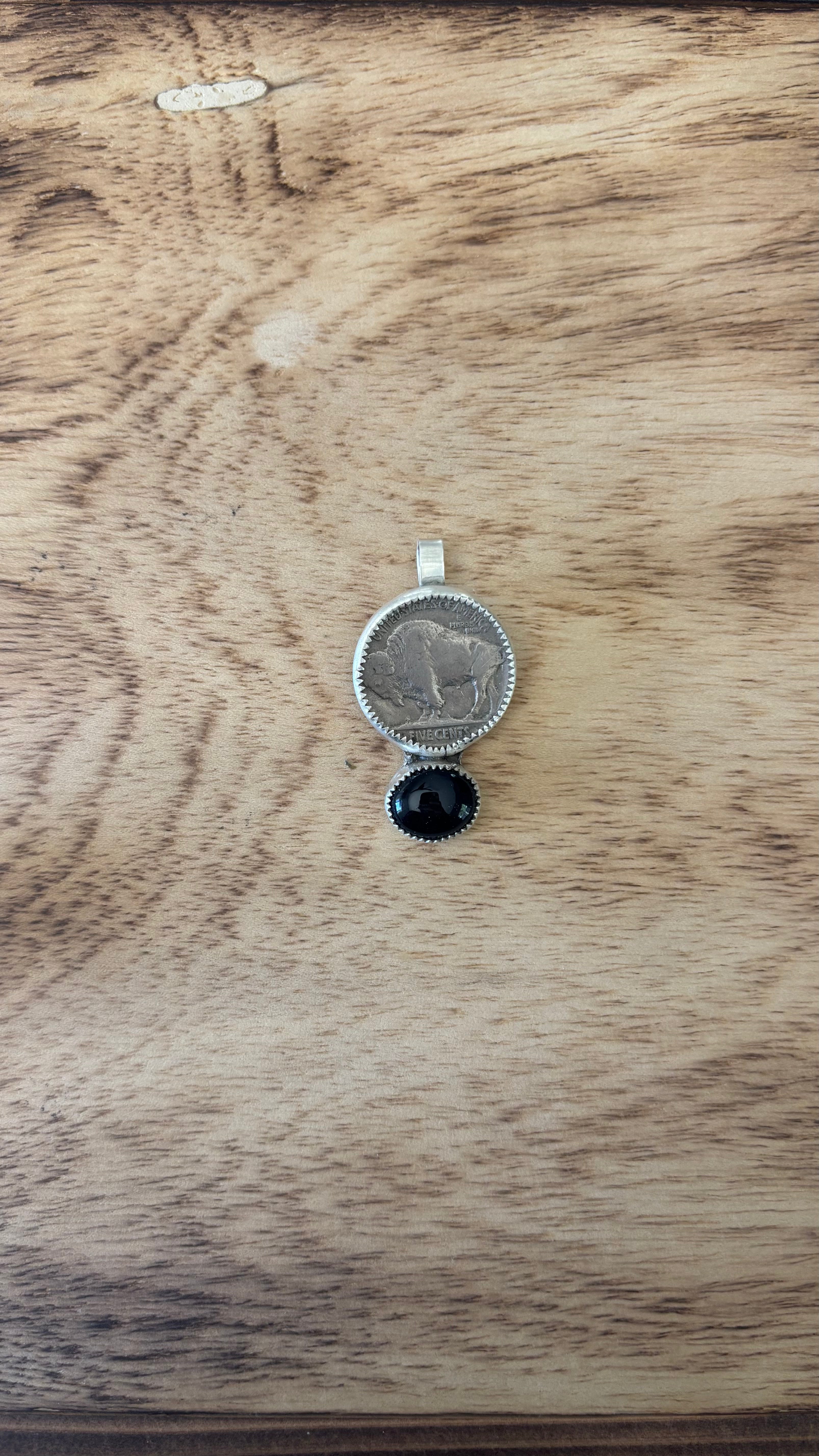 Buffalo moon pendant