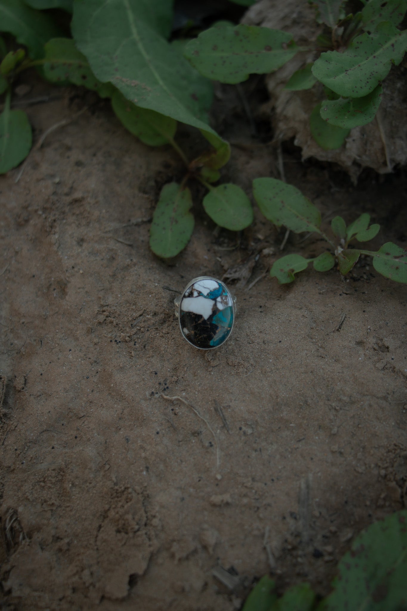 White Buffalo Turquoise ring