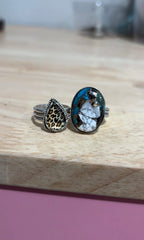 White Buffalo Turquoise ring