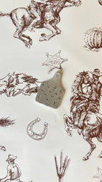 Custom Initial Cow Tag Necklace