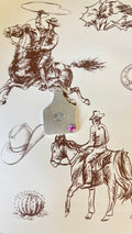 Thunderbird cow tag necklace